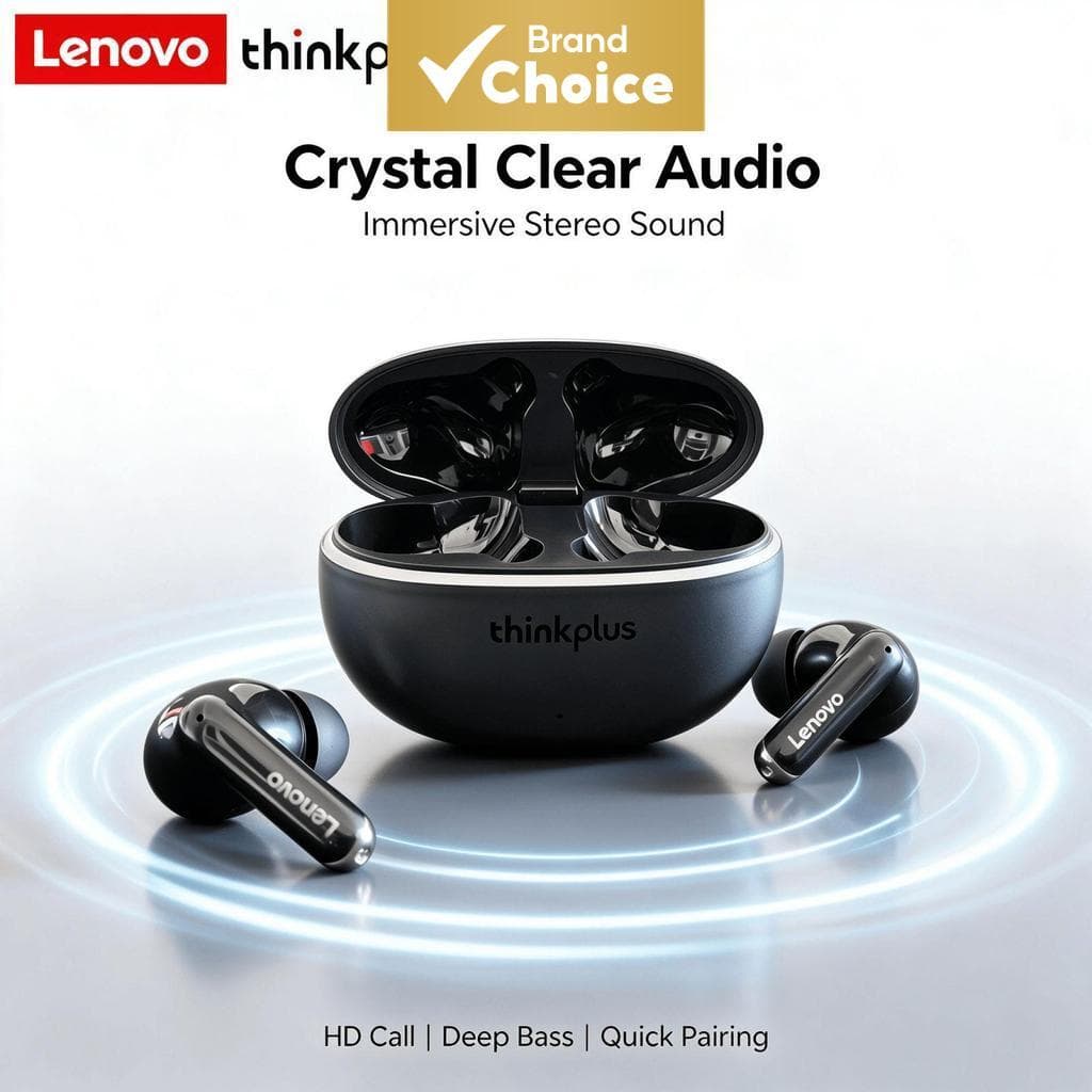 Fones de ouvido Lenovo XT88 sem fio Bluetooth, fones de ouvido estéreo HIFI, cancelamento de ruído ANC, fones de ouvido