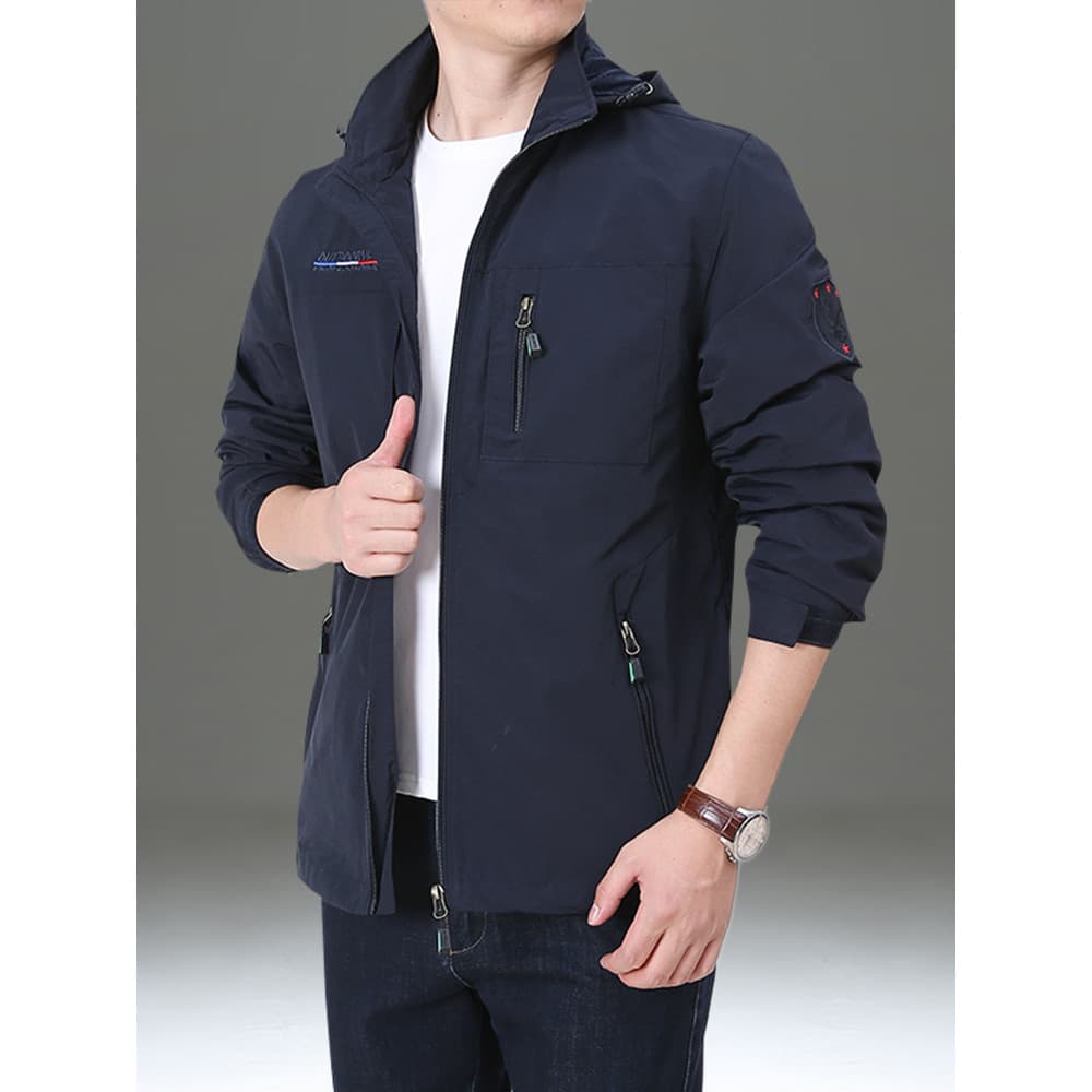 Jaqueta masculina outono inverno estilo forro de lã jaqueta Casual de meia-idade 2025 novo estilo outono jaqueta de outo