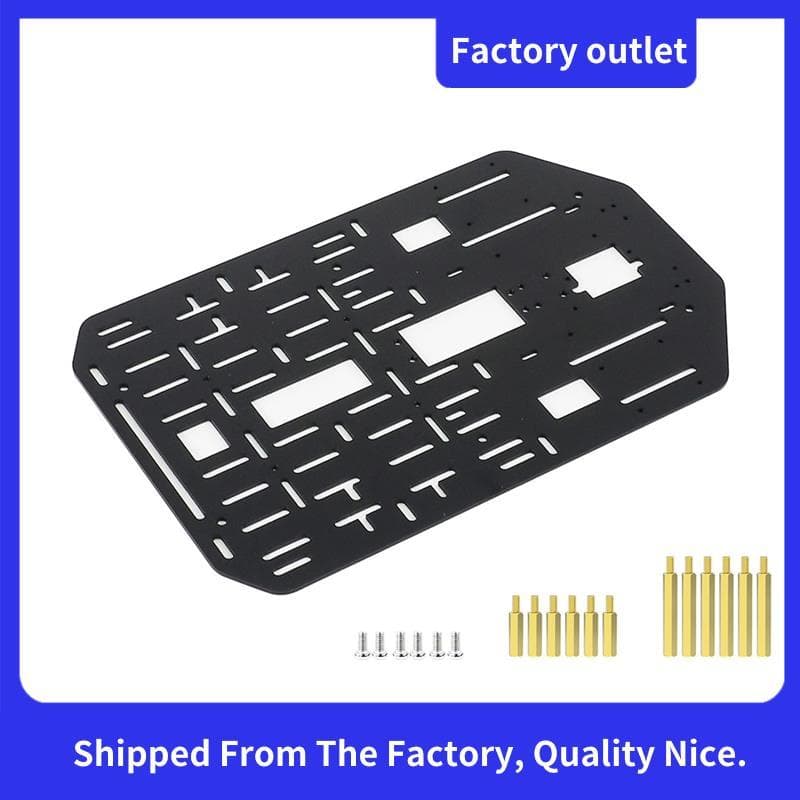 Chassi Com Rodas Inteligente Robô Suporte De Carro Quadro De Liga De Alumínio 2mm Placa Superior De Alta Resistência Emp