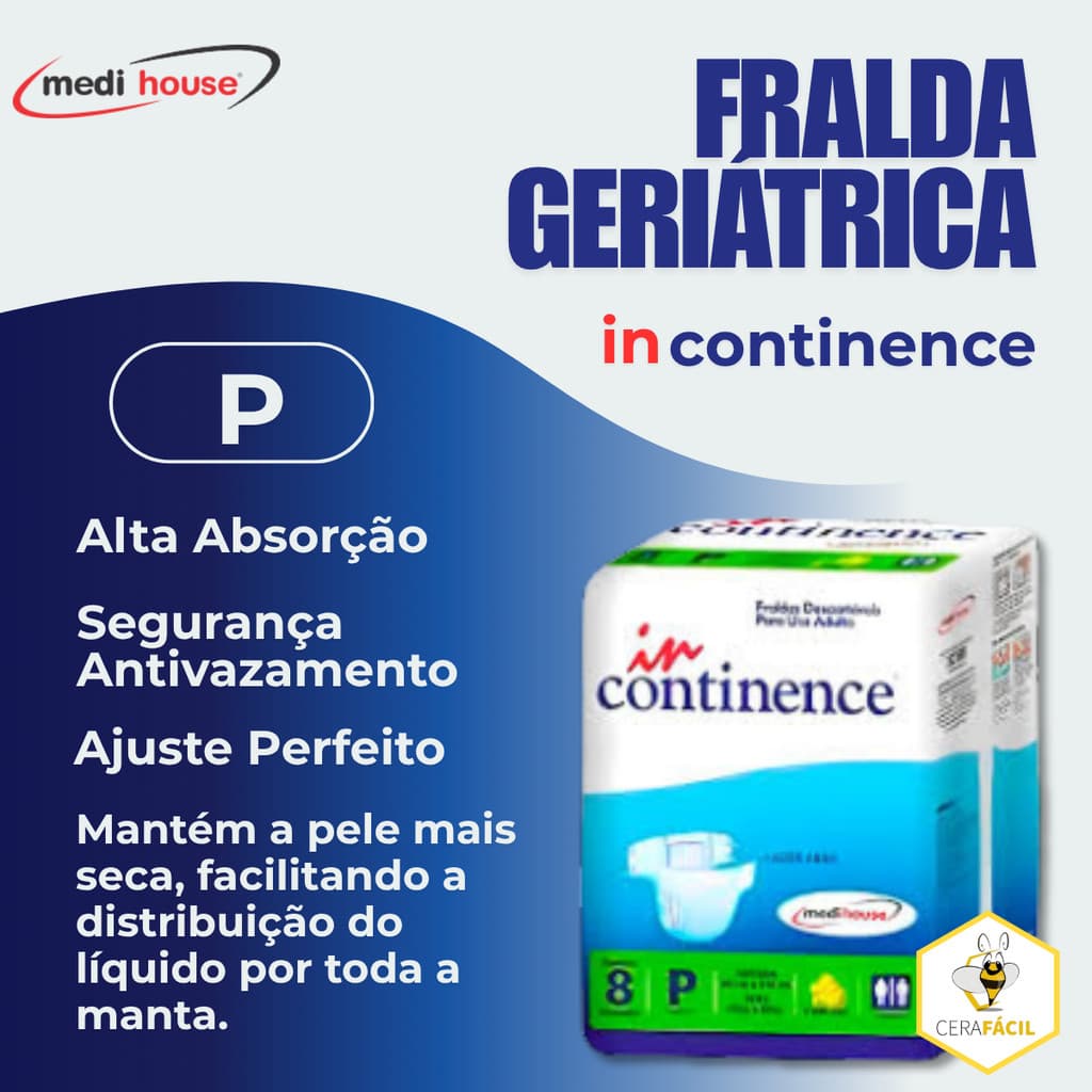 8un - Fralda Geriátrica Descartável In Continence uso adulto