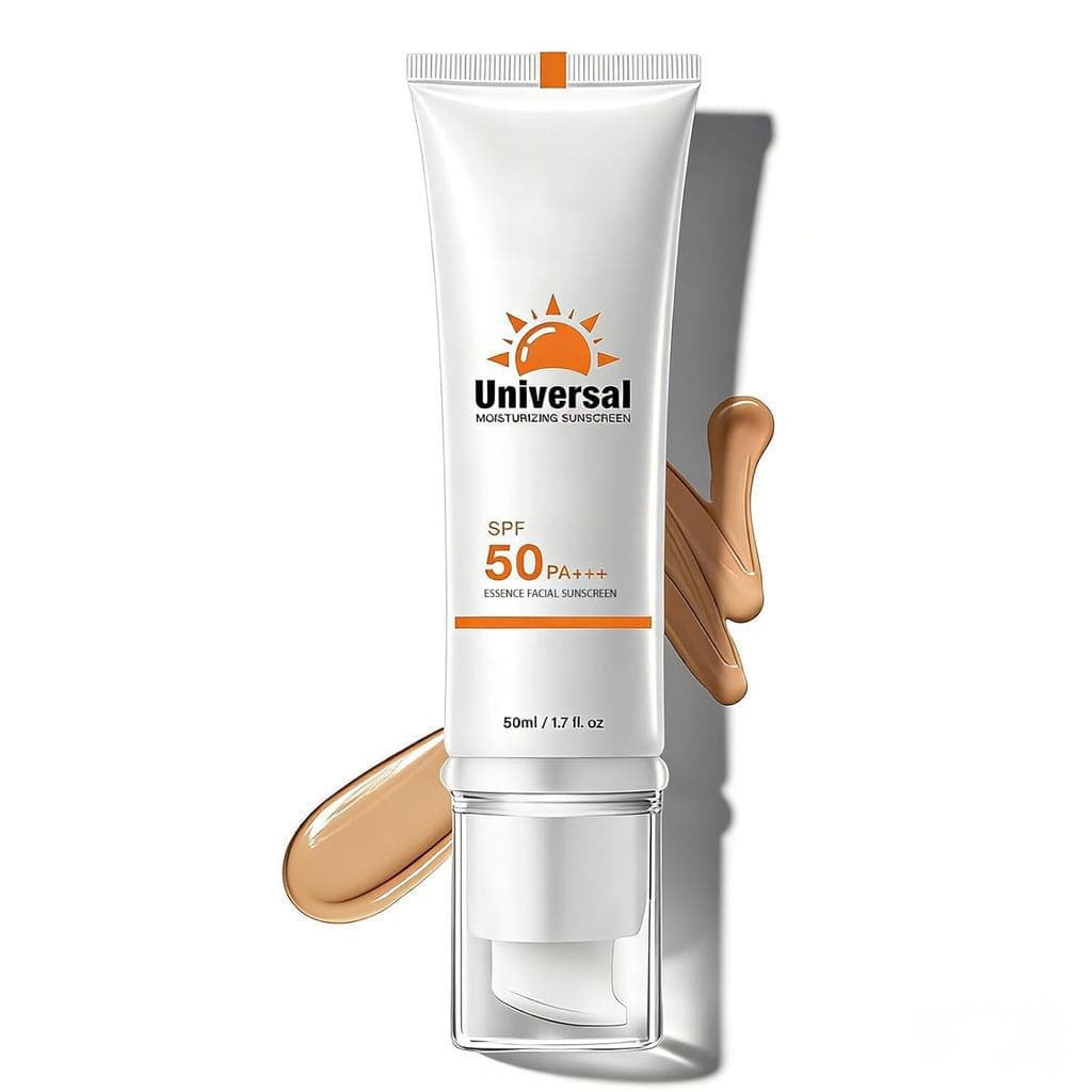 Protetor solar diário hidratante com cor, protetor solar facial transparente FPS 50, essência protetora solar hidratante