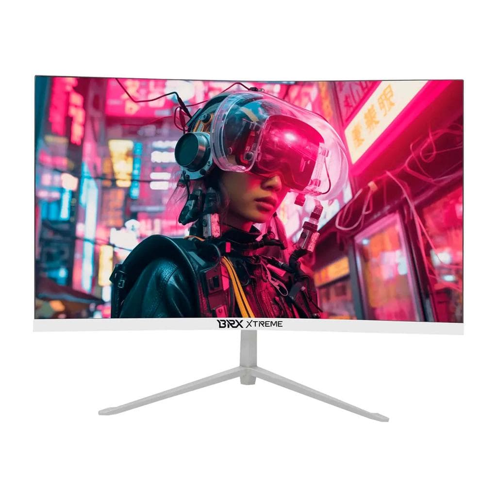 Monitor Gamer Led 24" Curvo 180HZ VA R1800 FRAMELESS FULL HD BRANCO BIVOLT