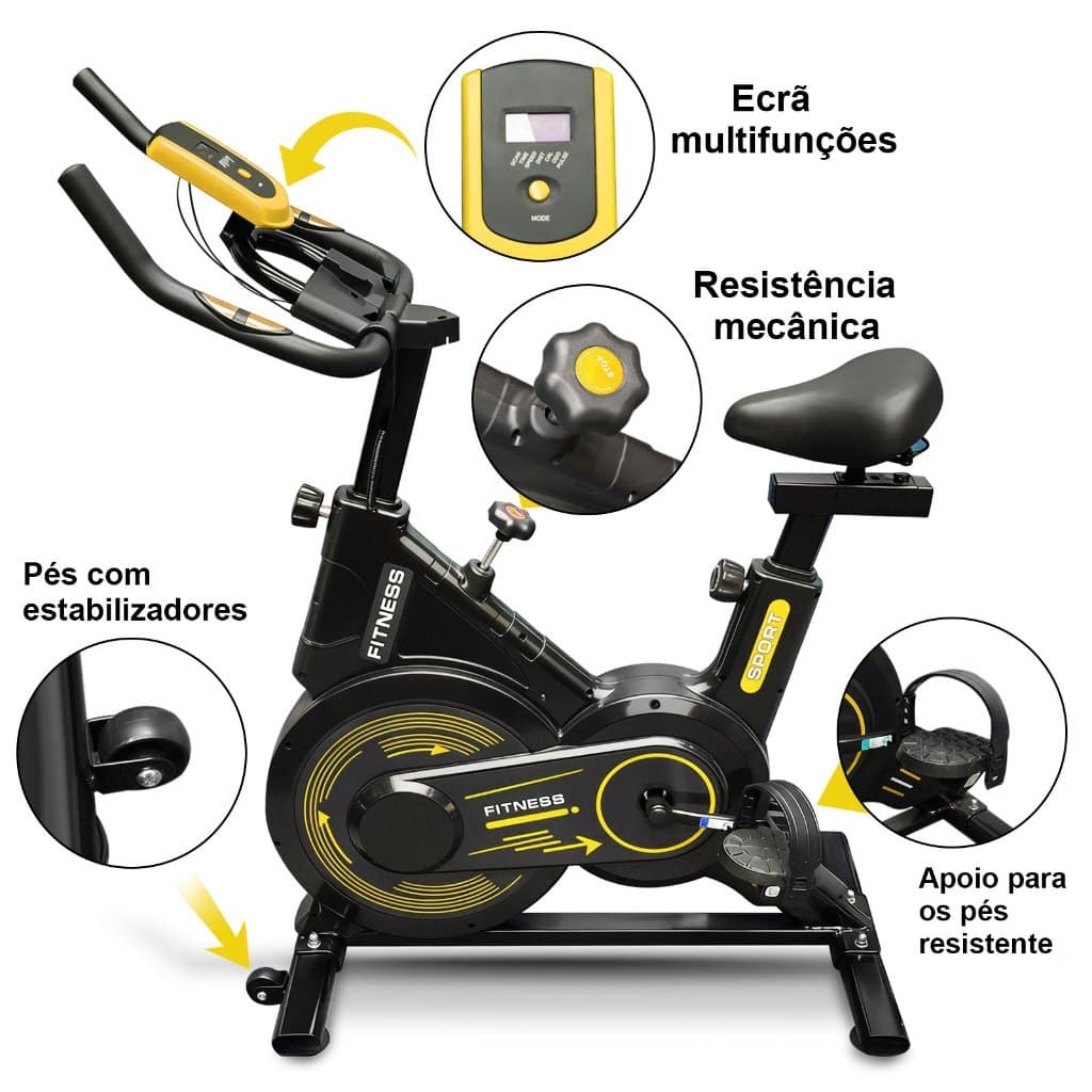 Bicicleta Bike Ergometrica Spinning Academia Fitness Profissional 140kg