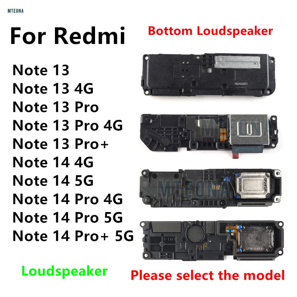 Alto-Falante Para Xiaomi Redmi Note 14 13 Pro Plus 4G + 5G Campainha Substituição Peças De Reparo Do Smartphone