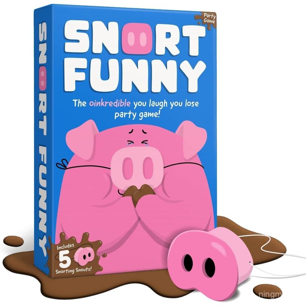 Snort Funny – O Jogo de Festa Oinkredible: Se Você Ri, Perde |   Jogos em Família para Crianças e Adultos |   150 Cartas