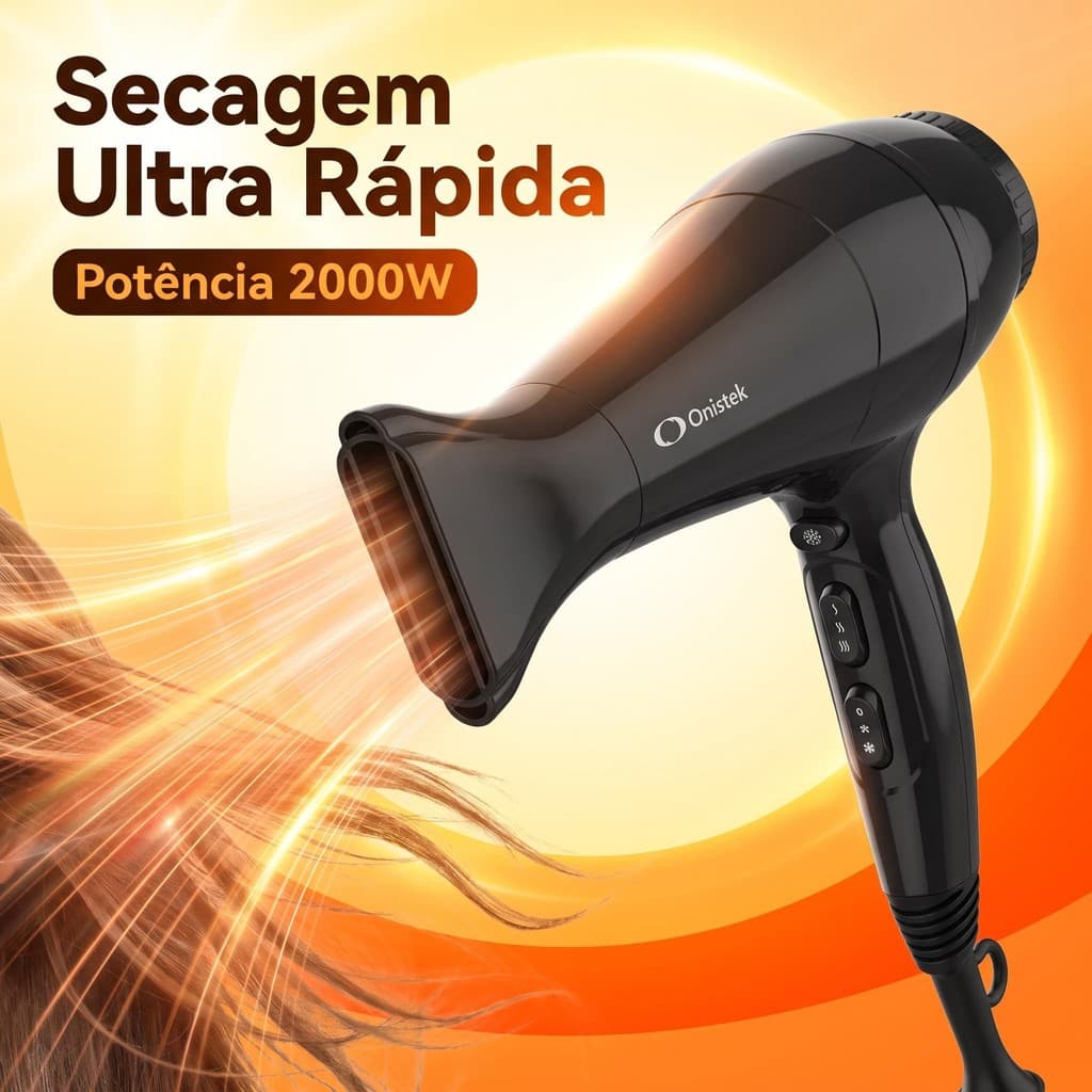 Secador Profissional Aikino 2000w Baixo Ruído 127/220v