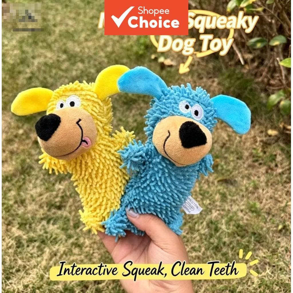 Bastão De Mastigação Dental Resistente À Mordida De Brinquedo Para Cachorro Com Esfregão Estridente Azul