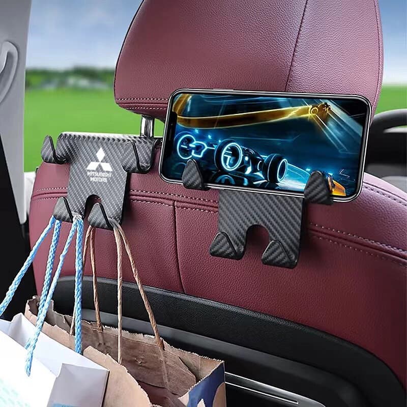 Suporte Multifuncional 2 em 1 para Encosto de Cabeça de Banco Traseiro de Carro e Suporte para Telefone, Suporte Univers