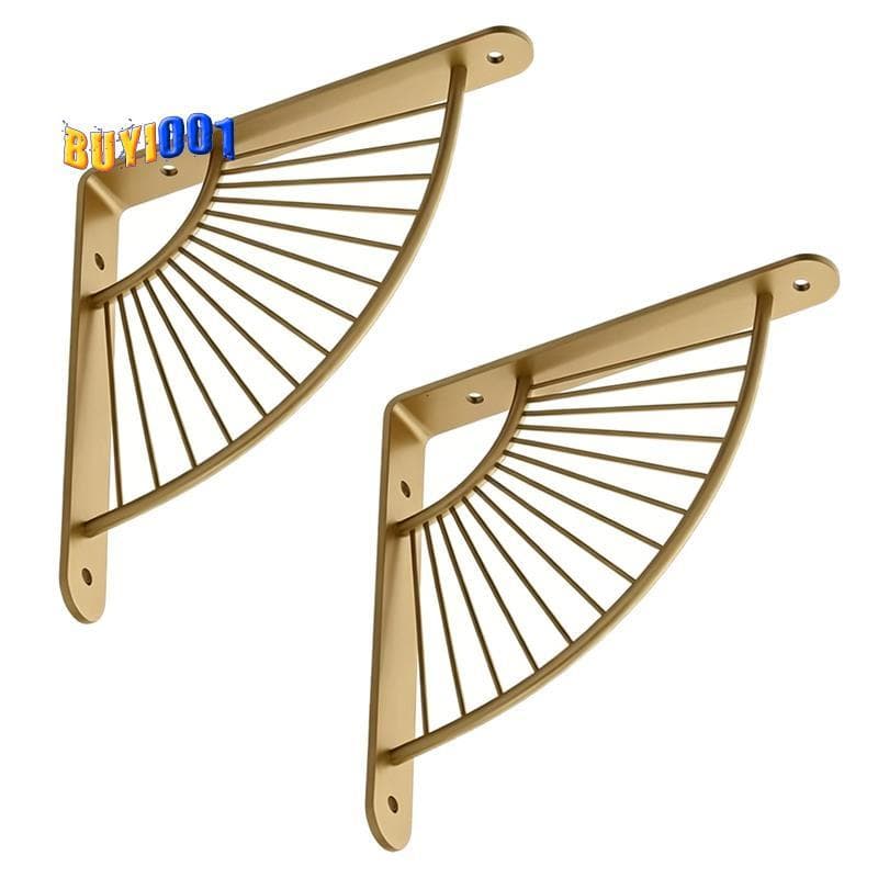Hardware De Prateleiras-2 Peças De Suporte De Prateleira De Metal Em Forma De Leque Para Montagem Na Parede Casa Com Par