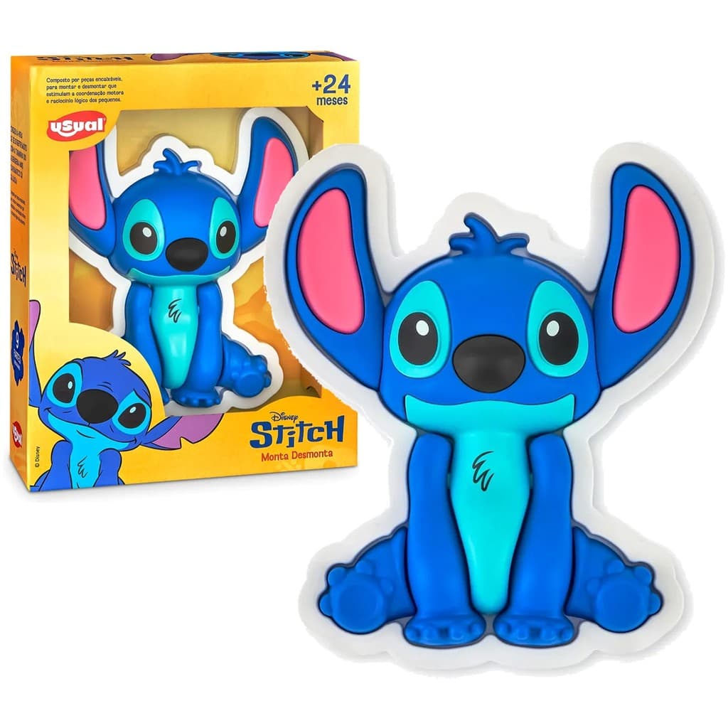 Brinquedo Stitch Disney Monta Desmonta 24 Meses Educativo Infantil - Usual Brinquedos