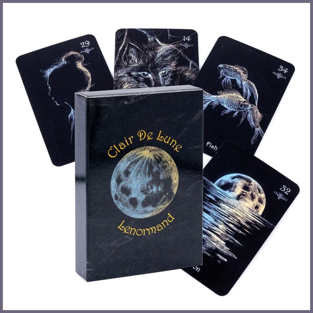 Cartas de Tarot Lua Lenormand em Inglês, Jogo de Tabuleiro para Festas em Família, Cartas de Oráculo para Adivinhação fi