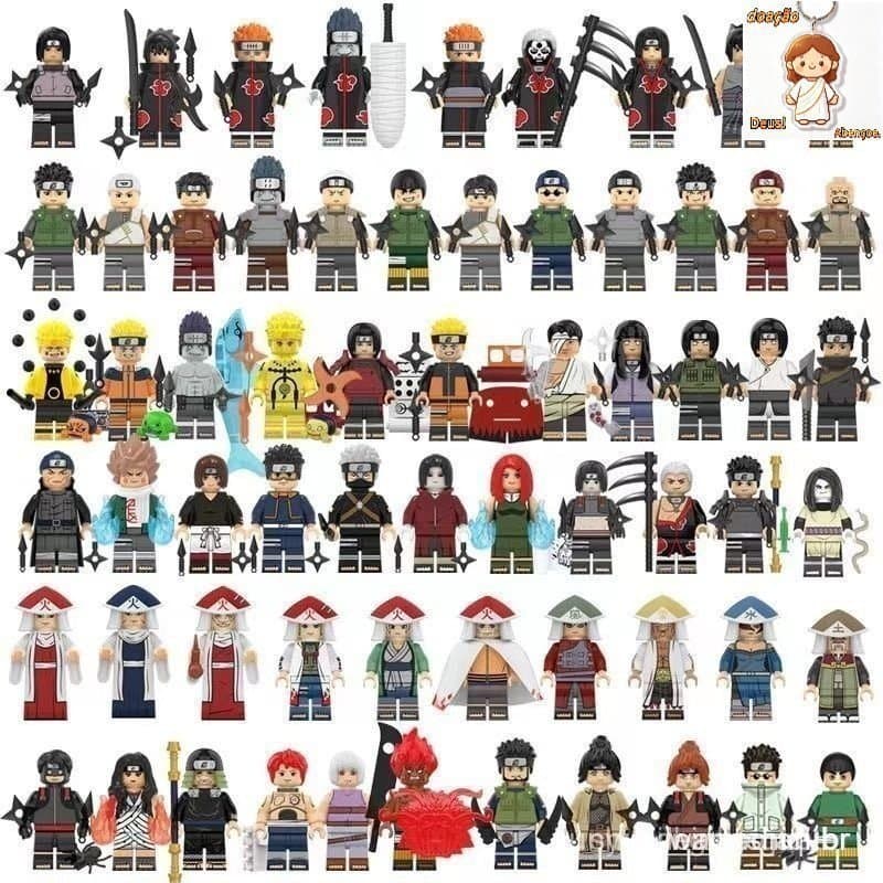 Blocos de montar compatíveis com LEGO, brinquedo de caveira do Naruto Uchiha Itachi