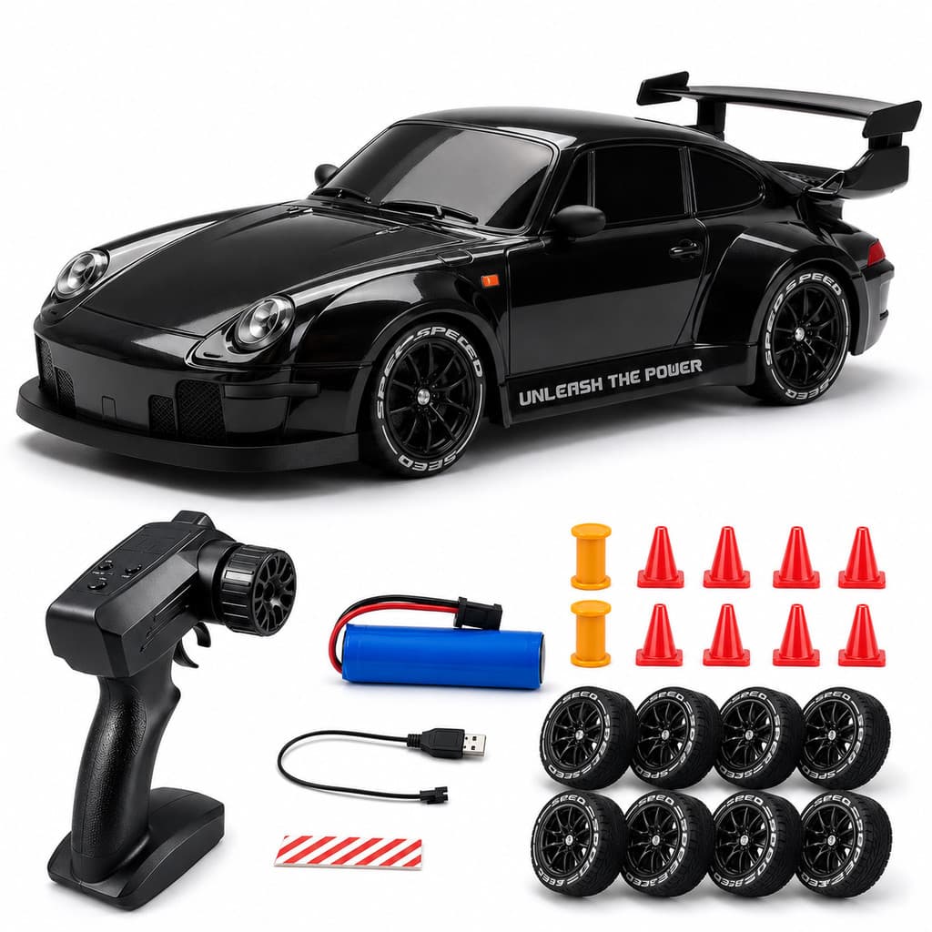 Carrinho De Controle Remoto Drift 4x4 Alta Velocidade 20km/h Bateria Recarregavel 2 4ghz Escala 1 24 Obstaculos Kizumba