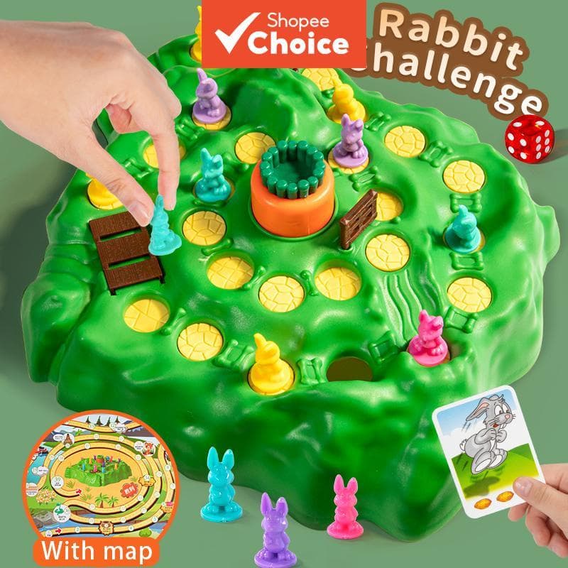 Jogo de Tabuleiro de Caça ao Coelho para Família - Divertido, Interativo e Educativo