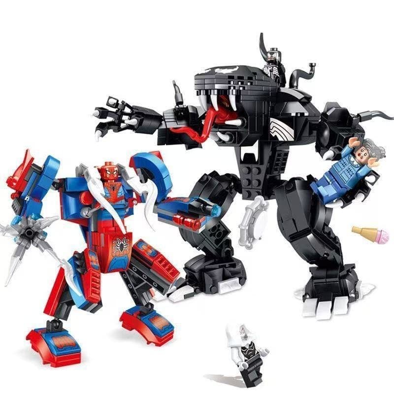 700 Peças de Blocos de Montar Lego, Brinquedo de Montar Mecha do Homem-Aranha da Guerra do Venom