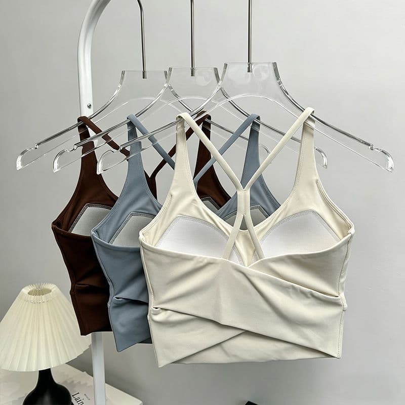YHMFZ97 Roupa íntima esportiva feminina verão à prova de choque linda volta sutiã Fitness