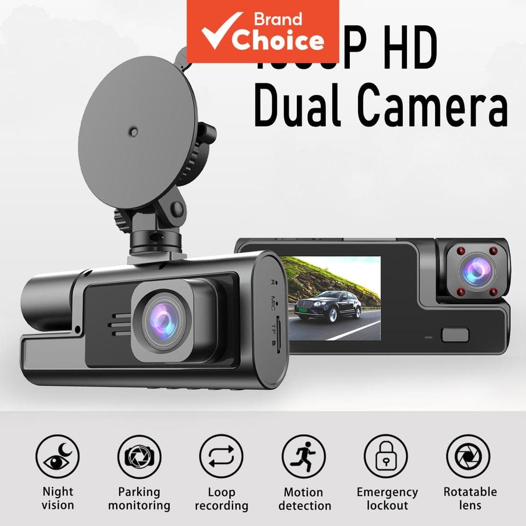 Dash Cam 1080p Frente 480p Visão Noturna Traseira Tamanho Pequeno Loop Record Gravidade Sensor Câmera De Estacionamento