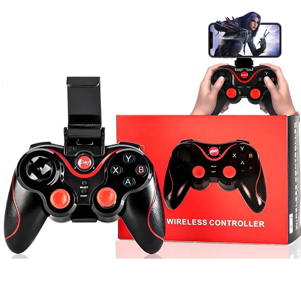 Controle Joystick Bluetooth Universal + cabo usb + suporte para Celular Tablet Android Ipad  plataforma de jogo