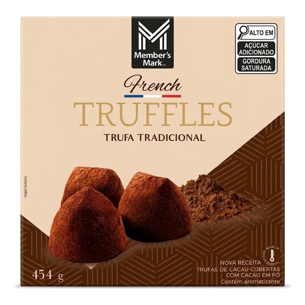 Trufas Francesas Chocolate Tradicional Importado Luxo 454g