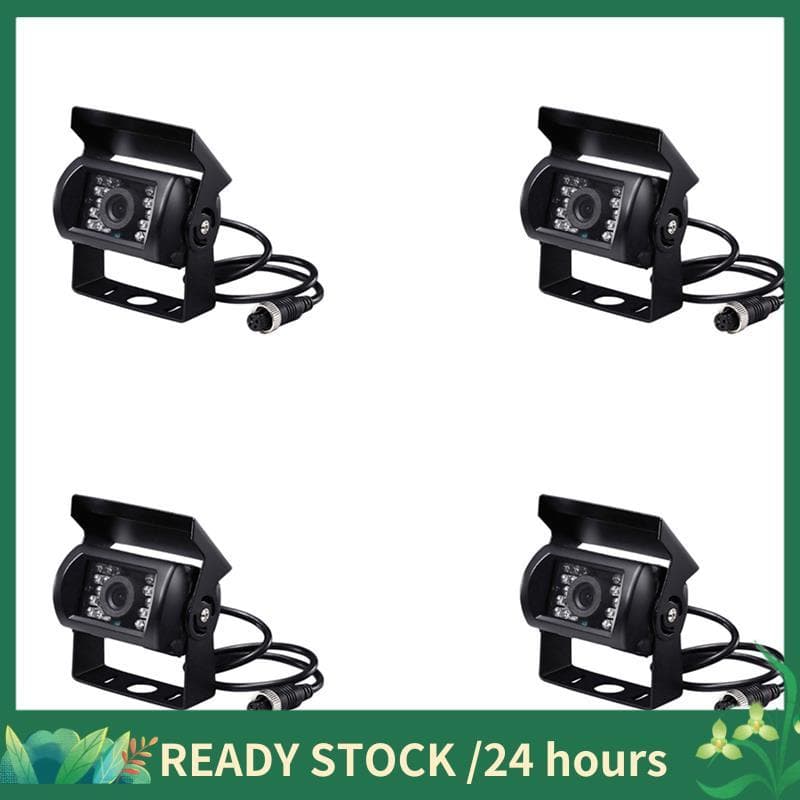 4X Cabeça De Aviação Monitor De Visão Traseira Do Carro Atualização 700Tvl Cd 18 Ir Leds Câmera Reversa 12/24V Para Cami