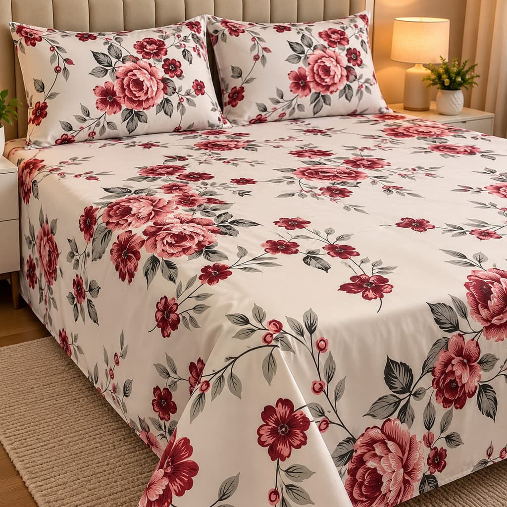 Jogo de Lençol 3 peças 500 Fios Cama Casal e Queen