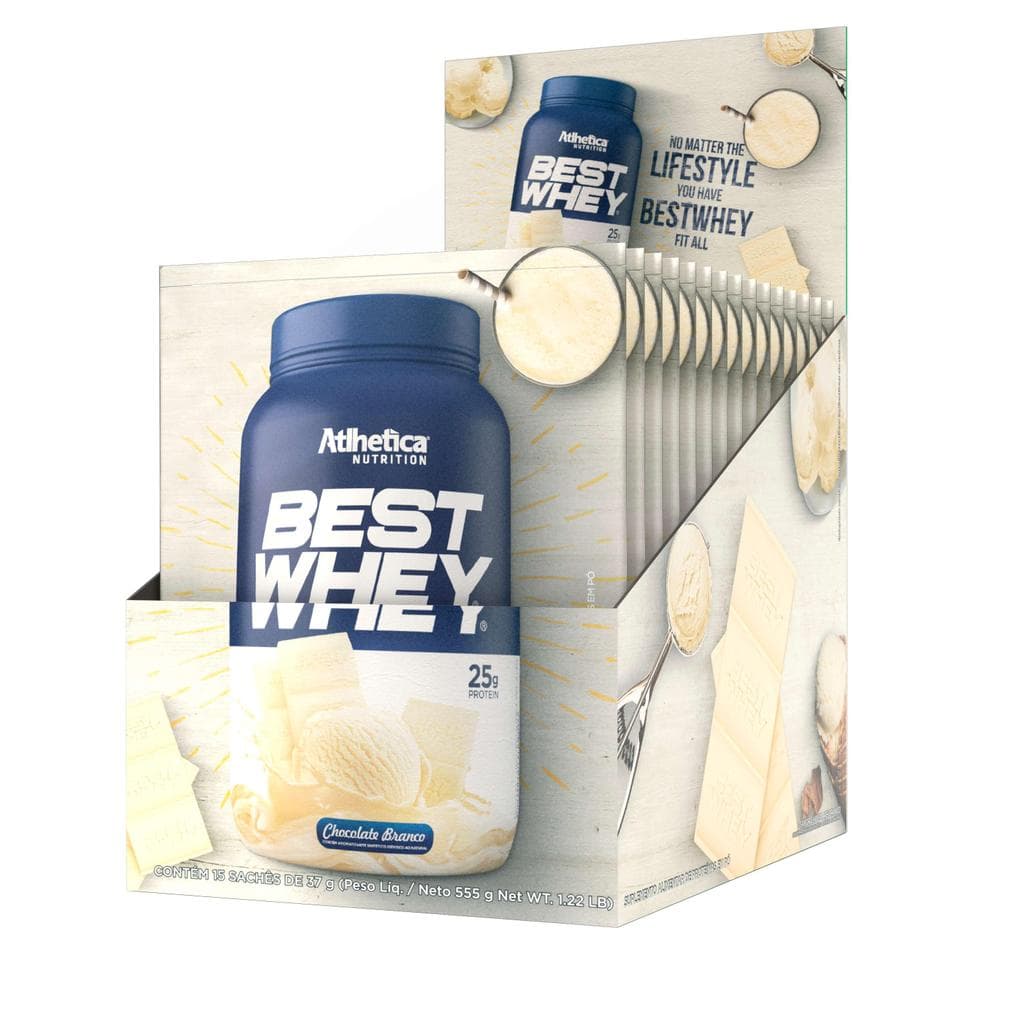 Best Whey Protein (Display com 15 Sachês de 37g) Chocolate Branco
