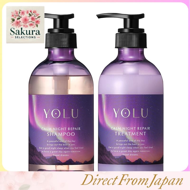 YOLU Yoru Shampoo e Kit de Tratamento Série Céu Estrelado Calma Reparação Noturna Aroma de Véu de Lilás Hidratação Capilar Reparação Intensiva de Danos Fórmula Hidratante Reparadora Noturna