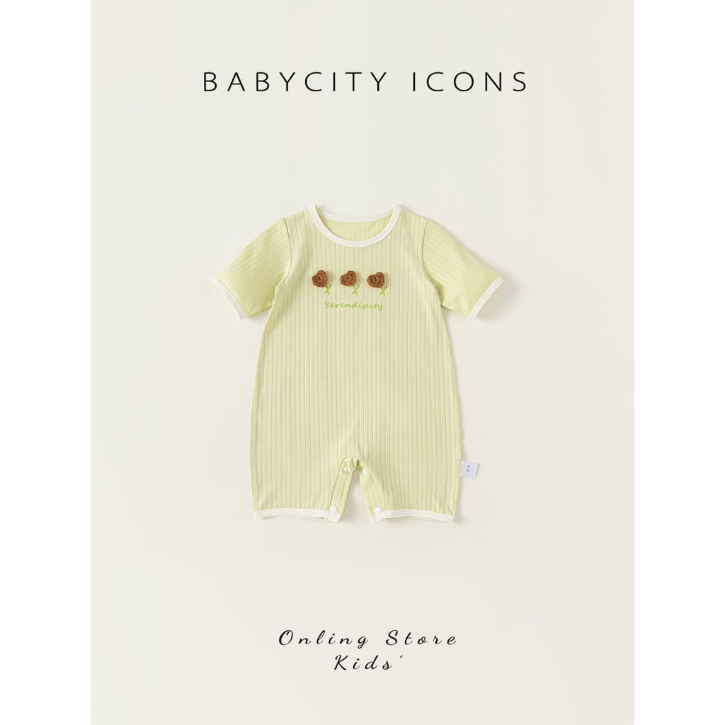 Babe City bebê menina verão leve macacão bebê versão coreana Casual macacão bebê menina estilo ocidental roupas de verão