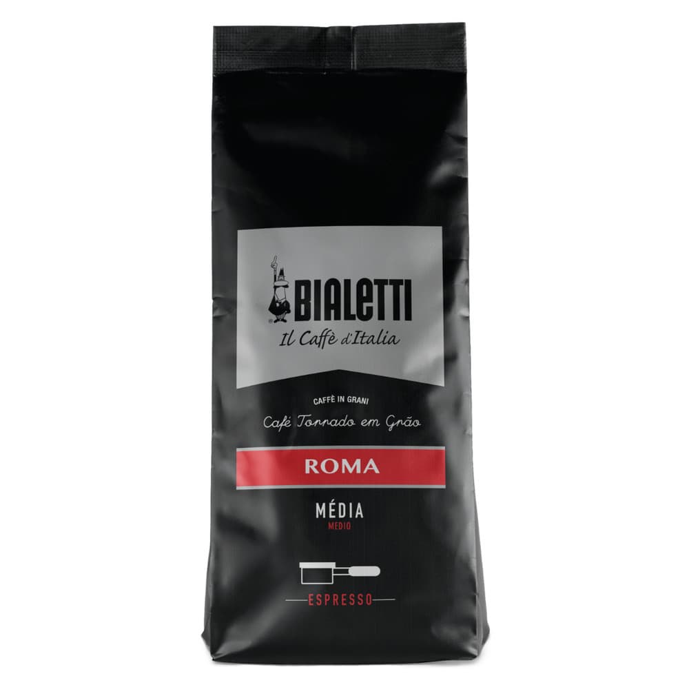 Café Torrado Em Grão 1KG Roma Bialetti