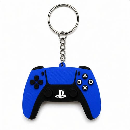 Chaveiro Controle Ps5 Gamer Videogame Personalizado 3d Azul
