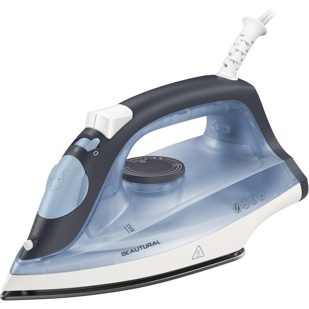 Ferro a Vapor Compacto BEAUTURAL para Roupas, Base Antiaderente, Jato de Vapor, Pulverizador de Vapor, Autolimpeza, Anti