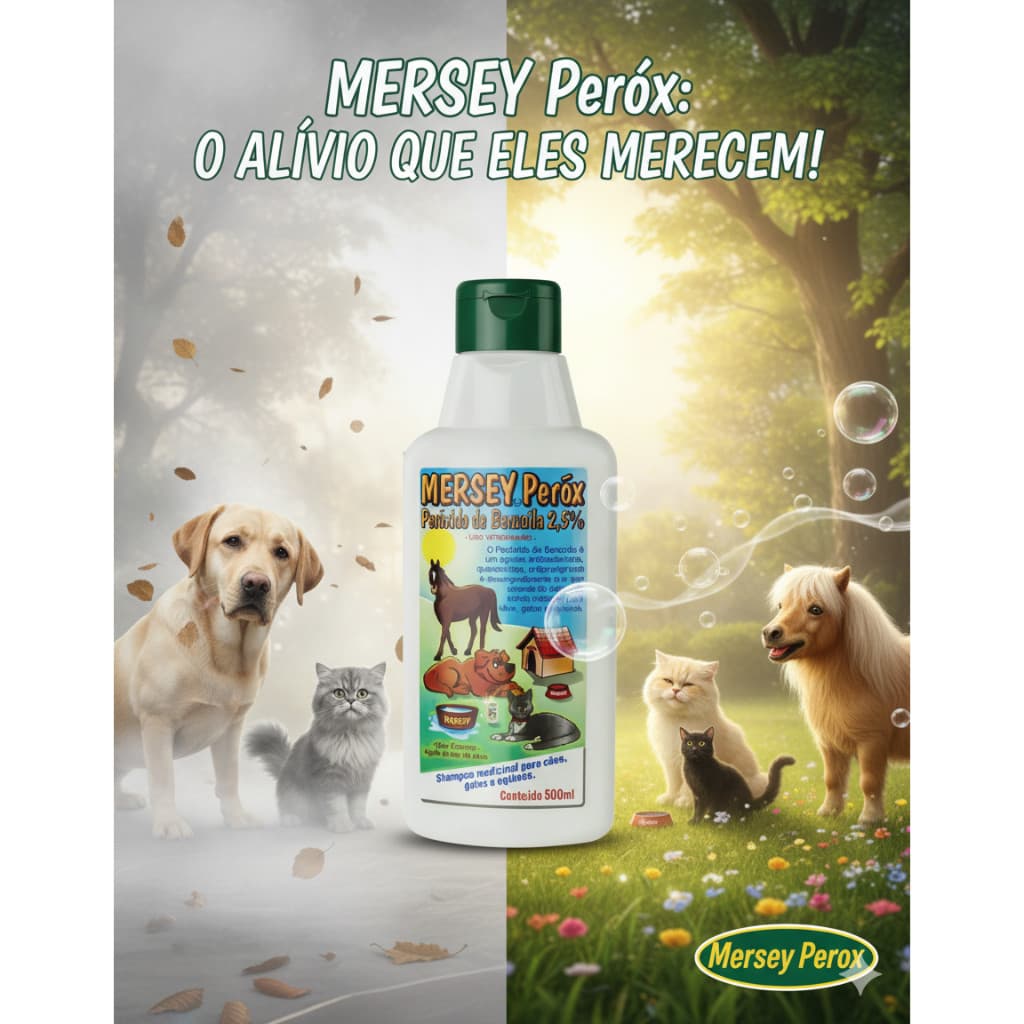 Shampoo Medicinal Peróxido De Benzoíla Mersey 500ml