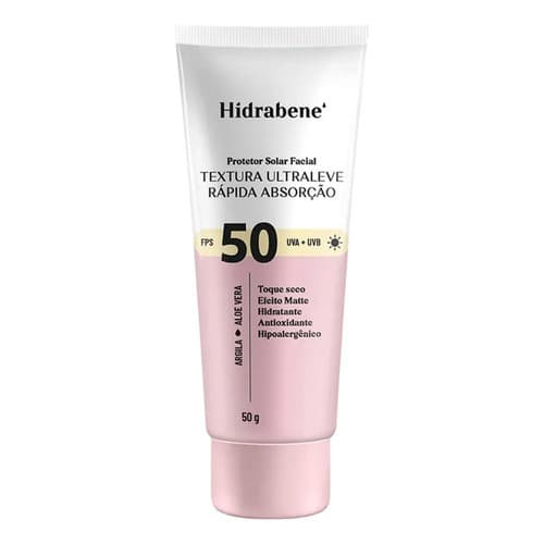 Protetor Facial Fps 50 Toque Seco Hidrabene 50g
