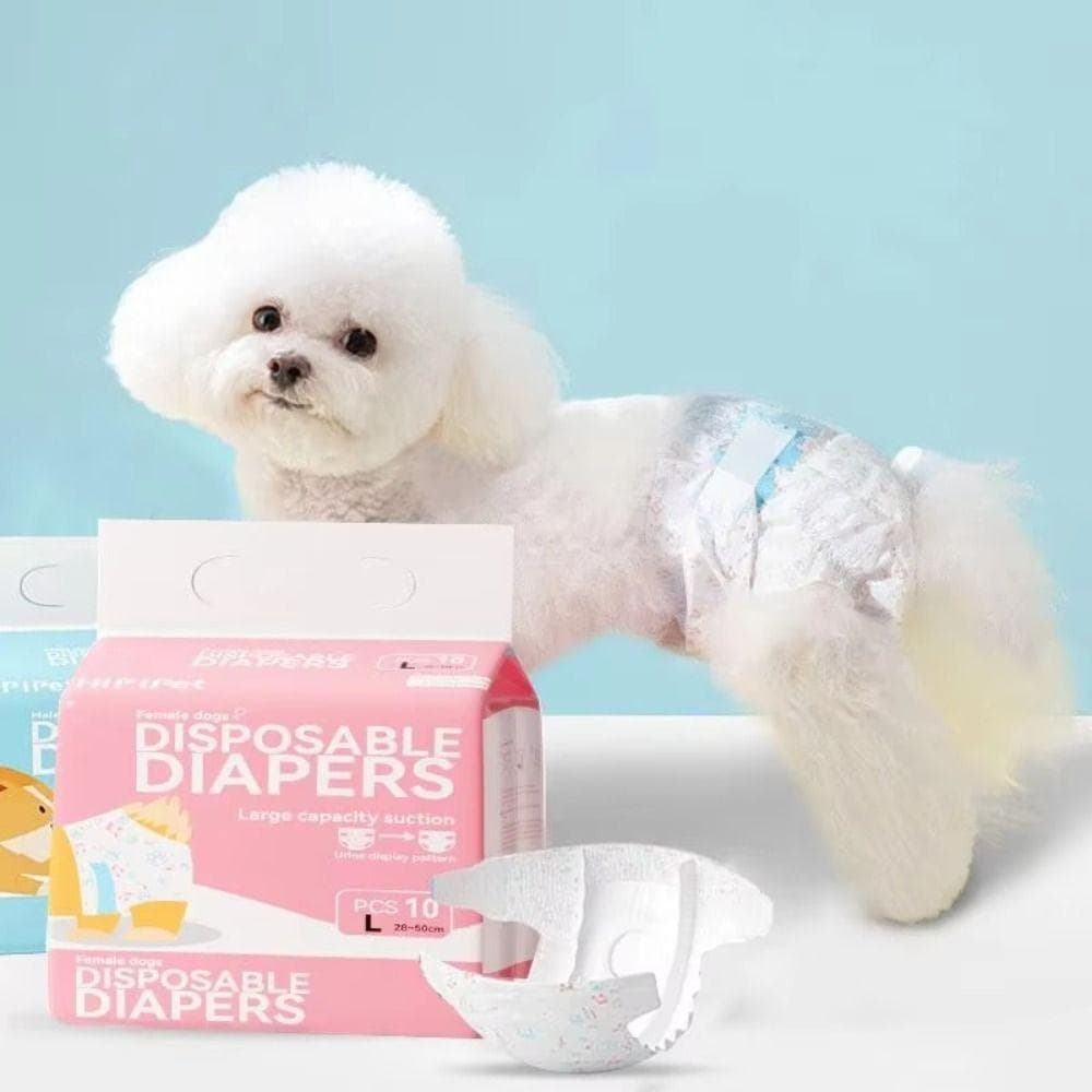 Fraldas Descartáveis Para Animais De Estimação , Calças Menstruais De Algodão Super Absorção Cães Fisiológicas Respiráve