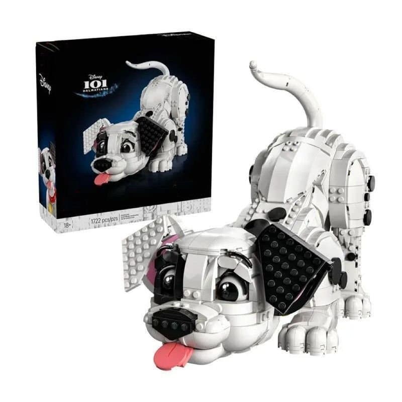 1722 peças de blocos de montar Lego da série Dálmatas da Disney, brinquedo de montar para crianças "101 Dálmatas"