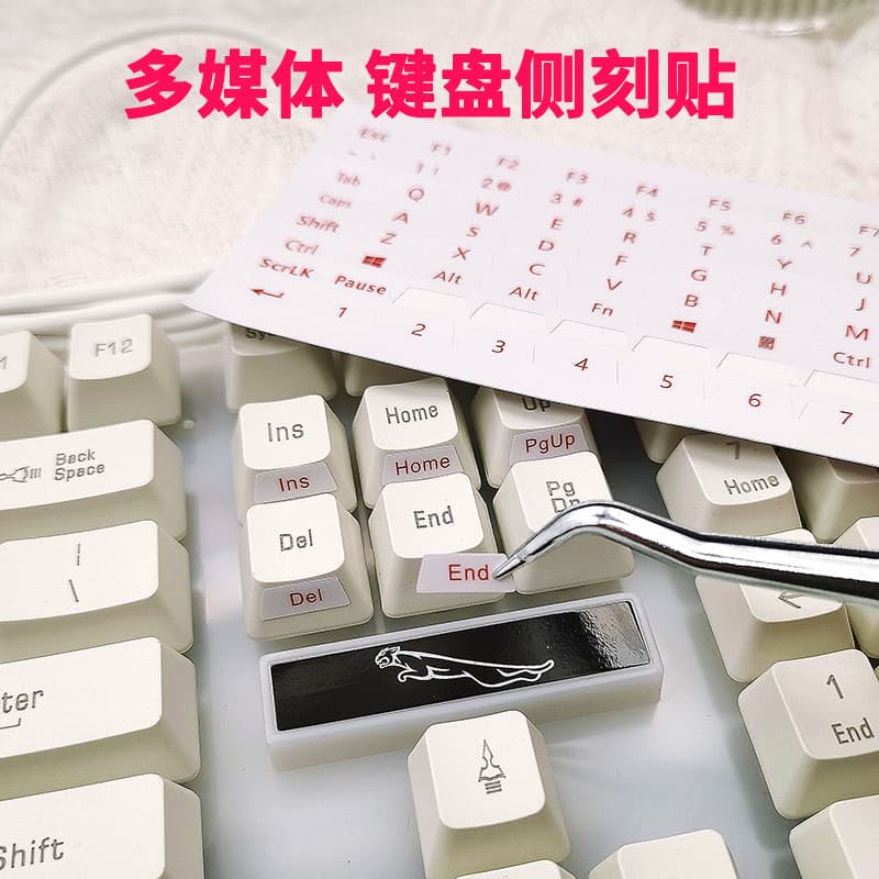 Desktop Keycap adesivo teclado diy lado letras símbolo teclado mecânico multimídia atalho chave ícone chave quente