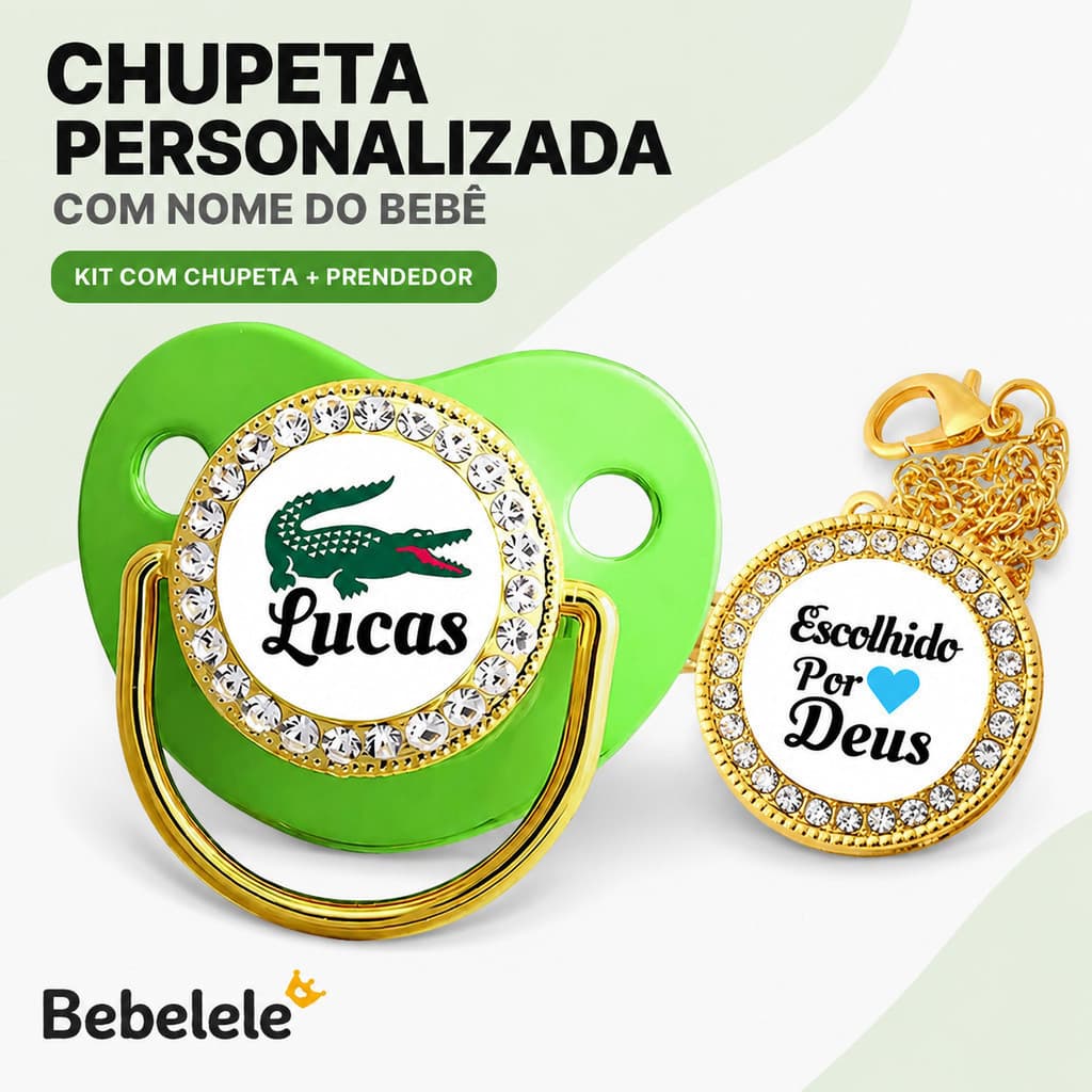 Chupeta para Bebês com Nome Personalizado, Chupeta de Silicone Livre de BPA YD5N