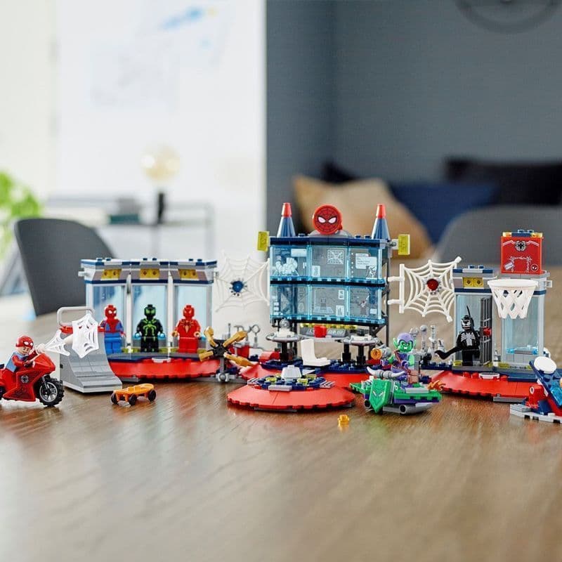 1.000 peças de blocos de montar Lego, base do Homem-Aranha, brinquedo montável do super-herói Homem-Aranha para meninos,