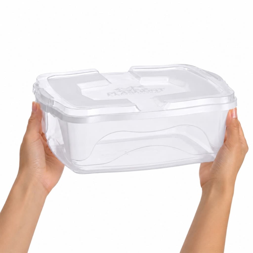 Caixa Organizadora Multiuso 12 Litros Transparente com Tampa Plástica para Roupas Brinquedos Cozinha Banheiro Quarto