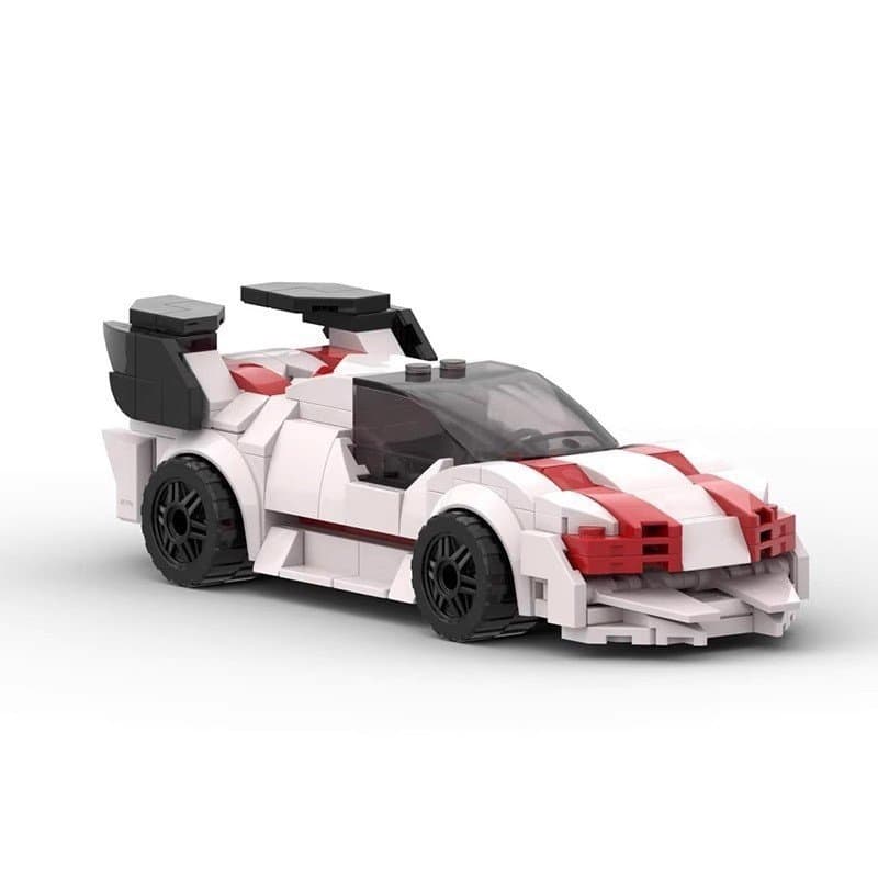 Blocos de montar MOC compatíveis com Lego, carro esportivo Gundam Unicorn, blocos de montar domésticos de pequenas peças