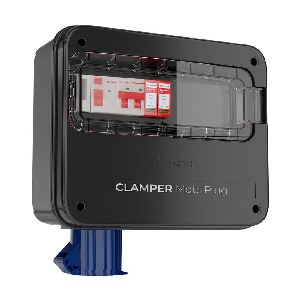 CLAMPER Mobi Plug 220V 4kW 16A P I M - Quadro de proteção para carregador veicular Com Medidor de Energia