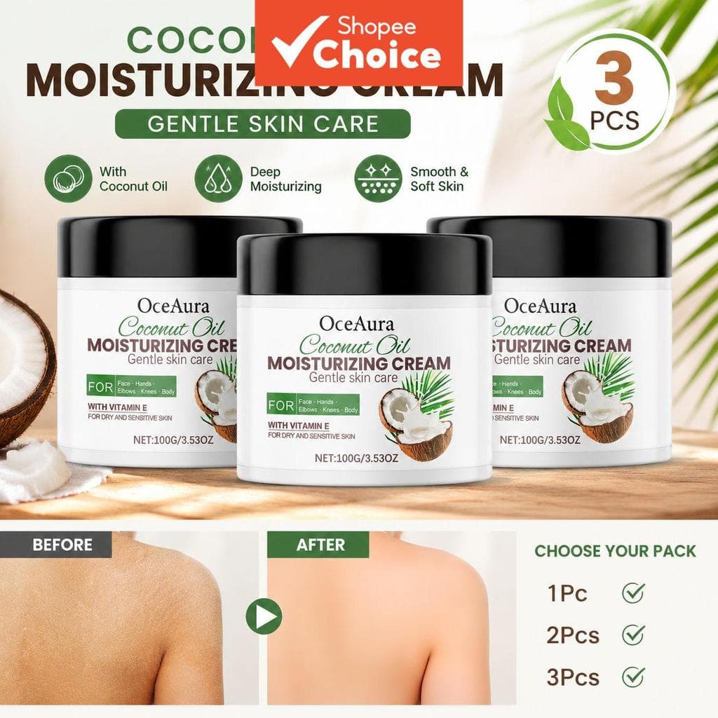 Loção Corporal Hidratante Profissional com Óleo de Coco e Manteiga de Karité, Creme Hidratante, Óleo Mineral e Glicerina