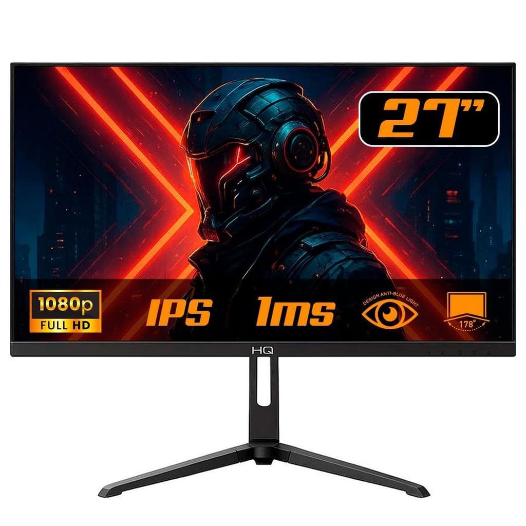 Monitor Gamer HQ, 27 Pol, Full HD, 100Hz, IPS, 1Ms, HDR, FreeSync, HDMI/DP, Preto, HQ27IP10