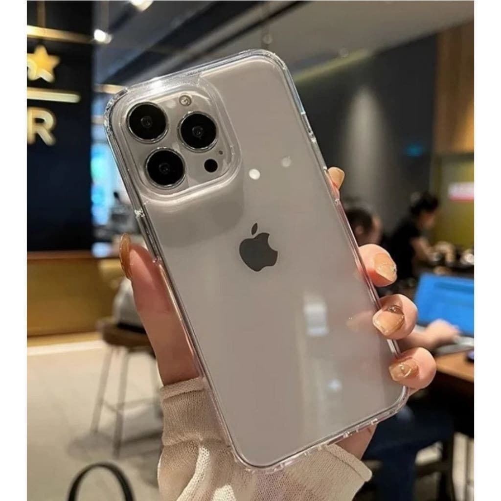Capa Clear Space Transparente Alta Proteção iPhone 7 11 13 14 15 16 Pro Max - RS