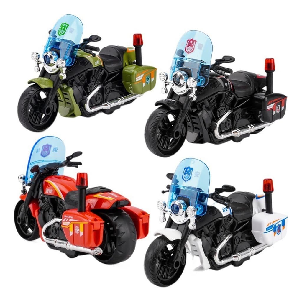 Moto Policial a Fricção — Carrinho Infantil Seguro e Sem Pilhas