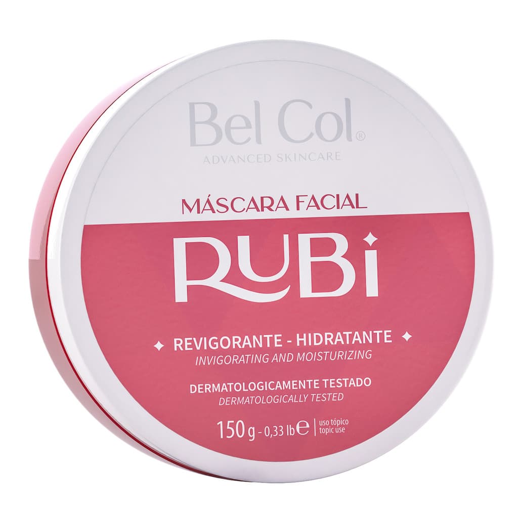 Máscara Facial Hidratante Rubi Bel Col 150g Peel Off Colágeno Anti Idade Rejuvenescedora