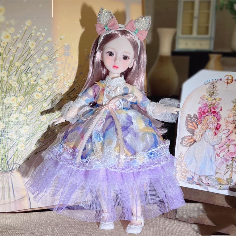  Menina DIY Vestir-Se Brinquedo , Coelho Móvel 30cm BJD Boneca Bonecas Articuladas