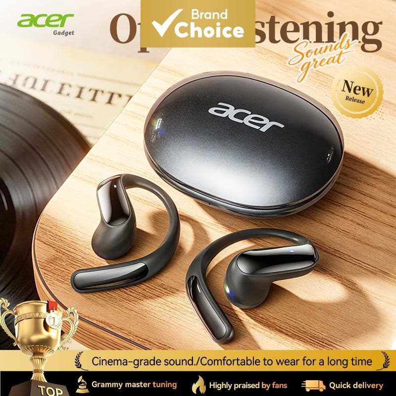 Acer OHR718 Fones De Ouvido Com Microfone Tipo-C Sem Fio Earpods Bluetooth 12mm Grande Alto-Falante Baixa Distorção 3 Sb