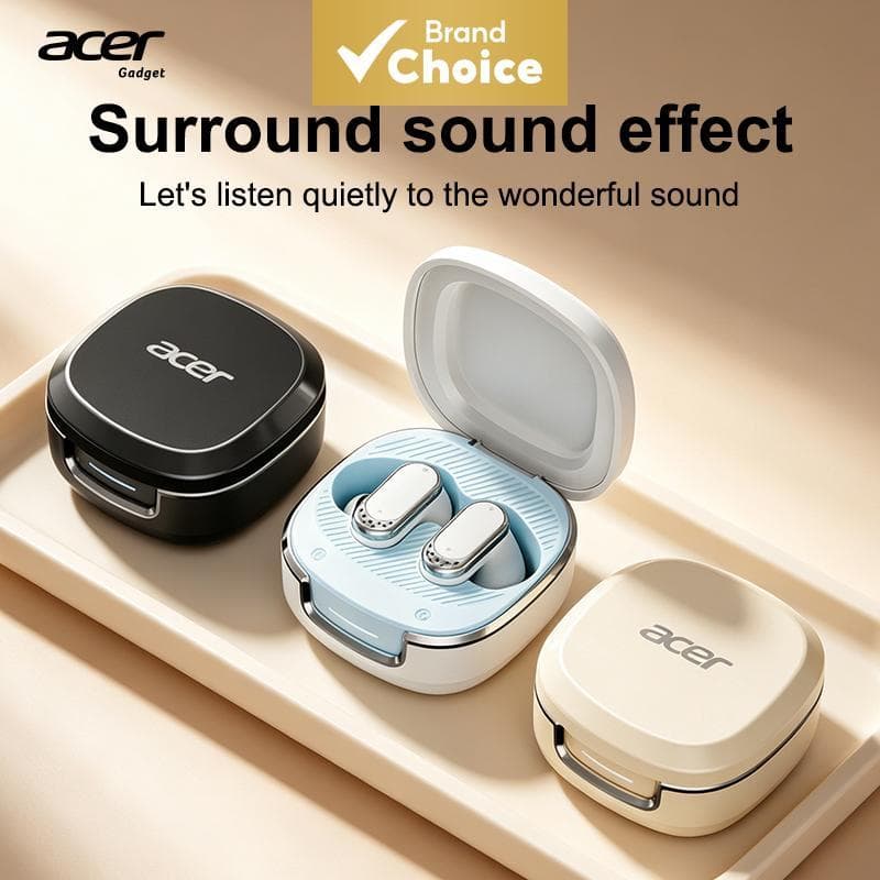 Fones de ouvido sem fio Acer OHR751, fones de ouvido tipo C com microfone, fones de ouvido Bluetooth, três opções de