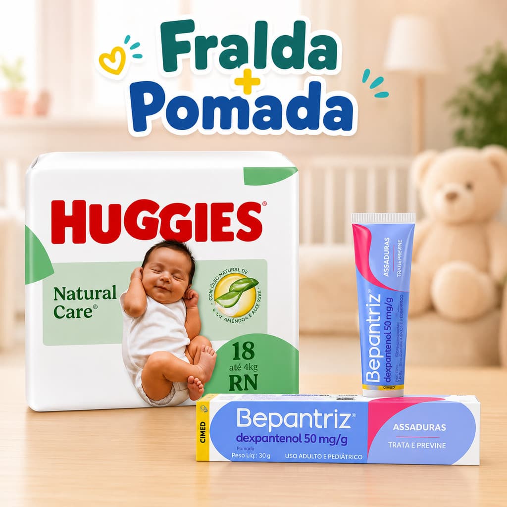 Fralda + Babymed Bebe Descartavel Recém-Nascido Maternidade Enxoval Promoção